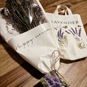 lavender bundles with white warp